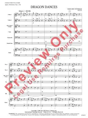 Dragon Dances - Newbold - String Orchestra - Score - Gr. 2