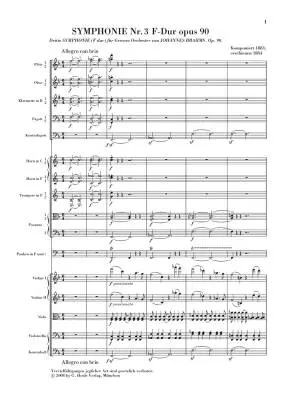 Symphony No. 3 in F Major, Op. 90 - Brahms/Pascall - Study Score