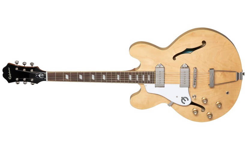 Casino Semi-Hollow Electric Guitar with Gigbag - Natural (Left Handed)