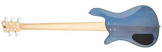 RockBass Streamer Standard 5-String Bass Guitar with Gig Bag - Ocean Blue Transparent Satin