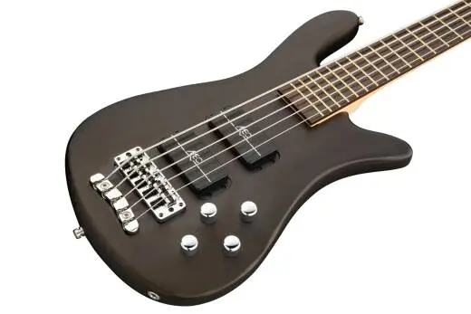 RockBass Streamer Standard 5-String Bass Guitar with Gig Bag - Nirvana Black Transparent Satin