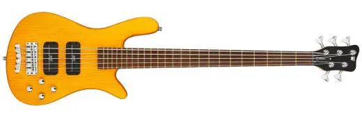 Warwick - RockBass Streamer Standard 5-String Bass Guitar with Gig Bag - Honey Violin Transparent Satin