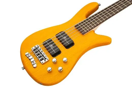 RockBass Streamer Standard 5-String Bass Guitar with Gig Bag - Honey Violin Transparent Satin