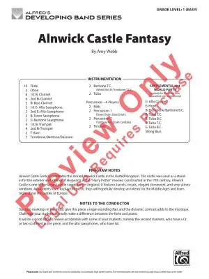 Alnwick Castle Fantasy - Webb - Concert Band - Gr. 1