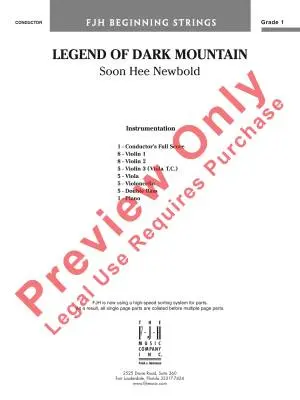 Legend of Dark Mountain - Newbold - String Orchestra - Score - Gr. 1