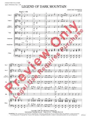 Legend of Dark Mountain - Newbold - String Orchestra - Score - Gr. 1