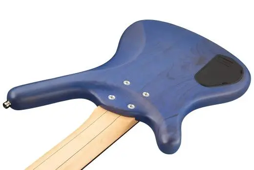 RockBass Corvette Basic 5-String Bass Guitar with Gig Bag - Ocean Blue Transparent Satin