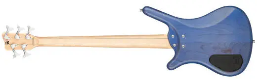 RockBass Corvette Basic 5-String Bass Guitar with Gig Bag - Ocean Blue Transparent Satin