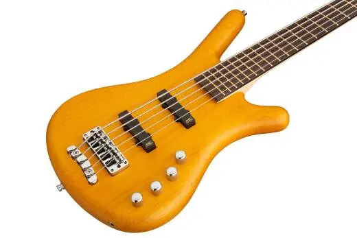 RockBass Corvette Basic 5-String Bass Guitar with Gig Bag - Honey Violin Transparent Satin