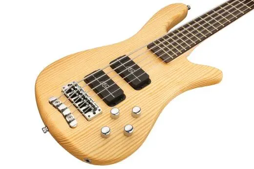 RockBass Streamer Standard 5-String Bass Guitar with Gig Bag - Natural Transparent Satin