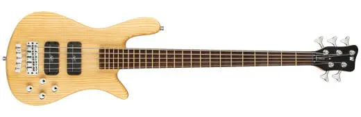 Warwick - RockBass Streamer Standard 5-String Bass Guitar with Gig Bag - Natural Transparent Satin