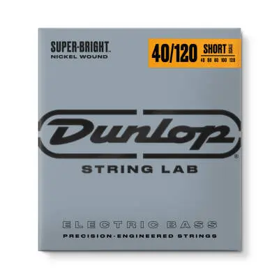 Dunlop - Super Bright Nickel Wound 5-String Bass Set, Short Scale (40-120)