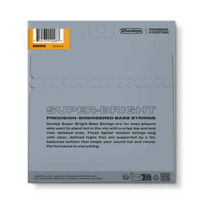 Super Bright Nickel Wound 5-String Bass Set, Short Scale (40-120)