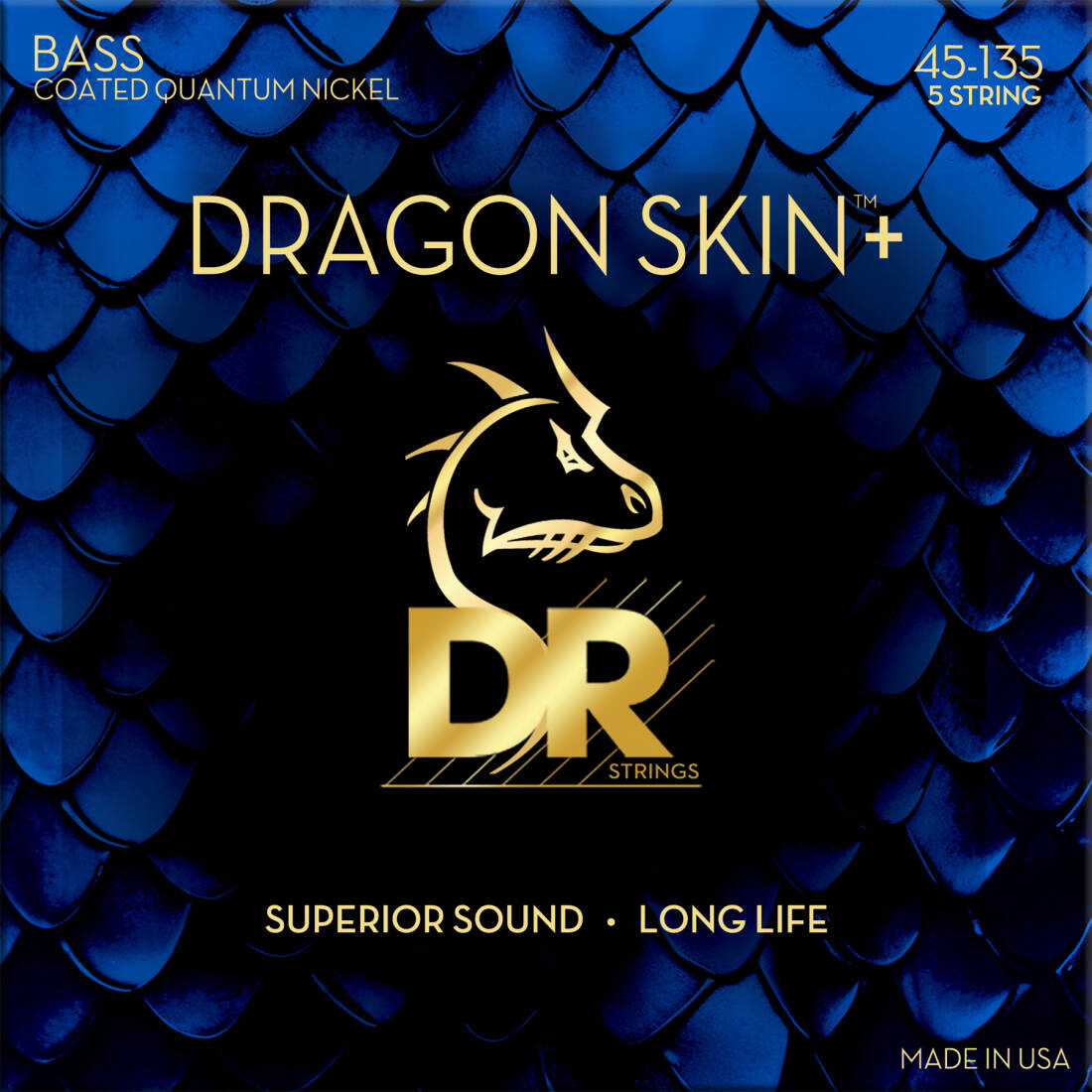 Dragon Skin+ 5-String Bass Set - Medium to Heavy (45-135)