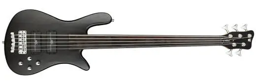 Warwick - RockBass Streamer Standard 5-String Fretless Bass Guitar with Gig Bag - Nirvana Black Transparent Satin