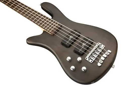 RockBass Streamer Standard Left-Handed 5-String Bass Guitar with Gig Bag - Nirvana Black Transparent Satin