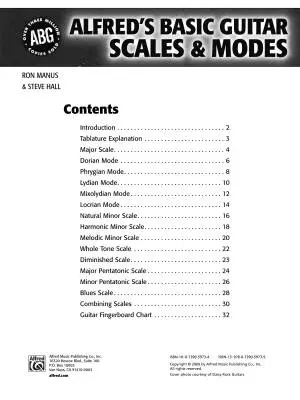 Alfred\'s Basic Guitar Scales & Modes - Manus/Hall - Guitar - Book