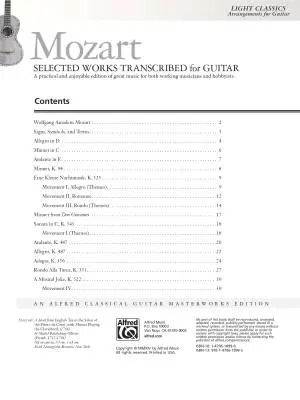 Selected Works Transcribed for Guitar - Mozart/Wallach - Classical Guitar - Book