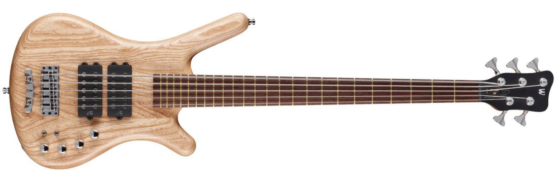 Teambuilt Pro Series Corvette $$ 5-String Bass Guitar with Gig Bag - Natural Transparent Satin