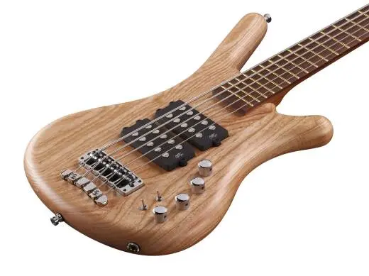 Teambuilt Pro Series Corvette $$ 5-String Bass Guitar with Gig Bag - Natural Transparent Satin