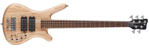 Warwick - Teambuilt Pro Series Corvette $$ 5-String Bass Guitar with Gig Bag - Natural Transparent Satin