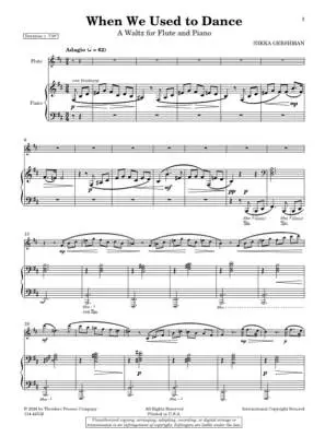 When We Used to Dance - Gershman - Flute/Piano - Sheet
