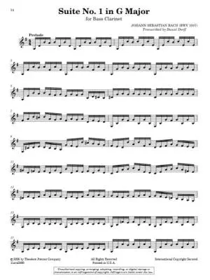 Six Cello Suites with Study Guide - Bach/Dorff - Bass Clarinet - Book