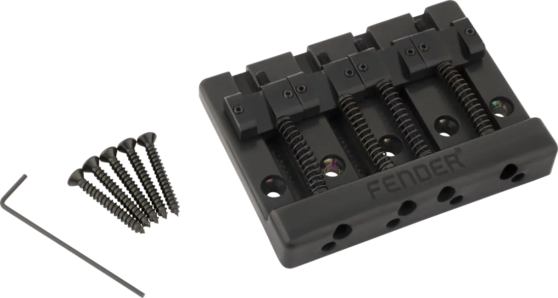 HiMass 4-String Bass Bridge Assembly with Brass Saddles