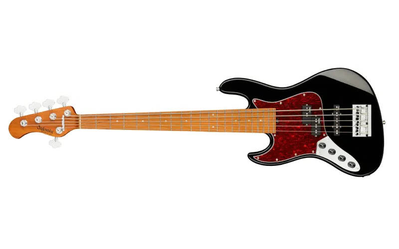 MetroExpress 21-Fret Hybrid P/J 5-String Bass with Gigbag - Black (Left Handed)