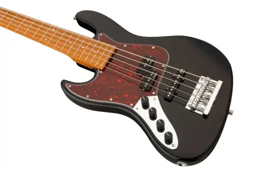 MetroExpress 21-Fret Hybrid P/J 5-String Bass with Gigbag - Black (Left Handed)