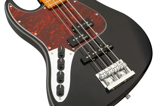 MetroExpress 21-Fret Hybrid P/J 4-String Bass with Gigbag - Black (Left Handed)