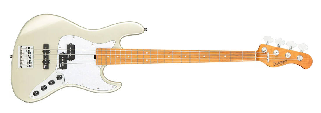 MetroExpress 21-Fret Hybrid P/J 4-String Bass with Gigbag - Champagne Metallic