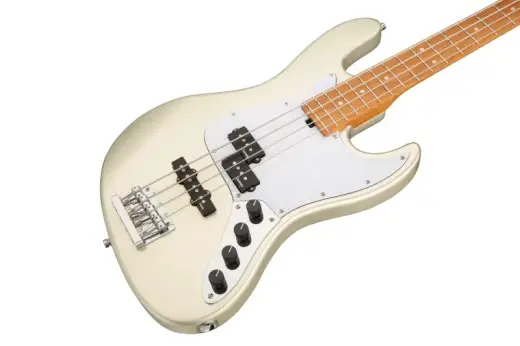 MetroExpress 21-Fret Hybrid P/J 4-String Bass with Gigbag - Champagne Metallic