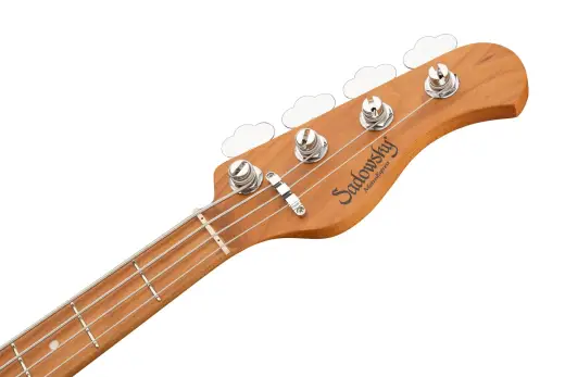 MetroExpress 21-Fret Hybrid P/J 4-String Bass with Gigbag - Silver Metallic