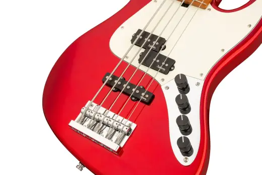 MetroExpress 21-Fret Hybrid P/J 5-String Bass with Gigbag - Candy Apple Red Metallic