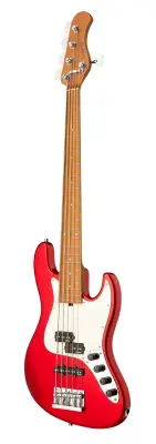 MetroExpress 21-Fret Hybrid P/J 5-String Bass with Gigbag - Candy Apple Red Metallic