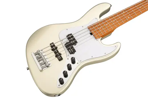 MetroExpress 21-Fret Hybrid P/J 5-String Bass with Gigbag - Champagne Metallic