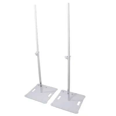 Portable Speaker and Lighting Pair Stand Kit - White