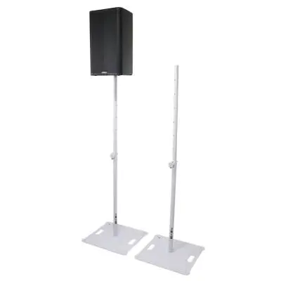 Portable Speaker and Lighting Pair Stand Kit - White