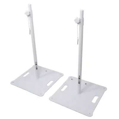 Portable Speaker and Lighting Pair Stand Kit - White