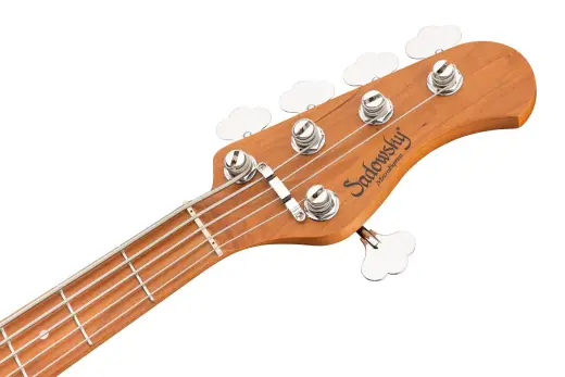 MetroExpress 21-Fret Hybrid P/J 5-String Bass with Gigbag - Silver Metallic