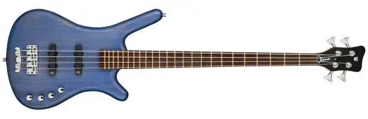Warwick - RockBass Corvette Basic 4-String Bass Guitar with Gig Bag - Ocean Blue Transparent Satin