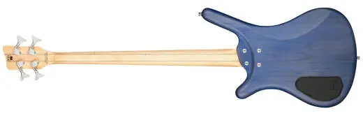 RockBass Corvette Basic 4-String Bass Guitar with Gig Bag - Ocean Blue Transparent Satin