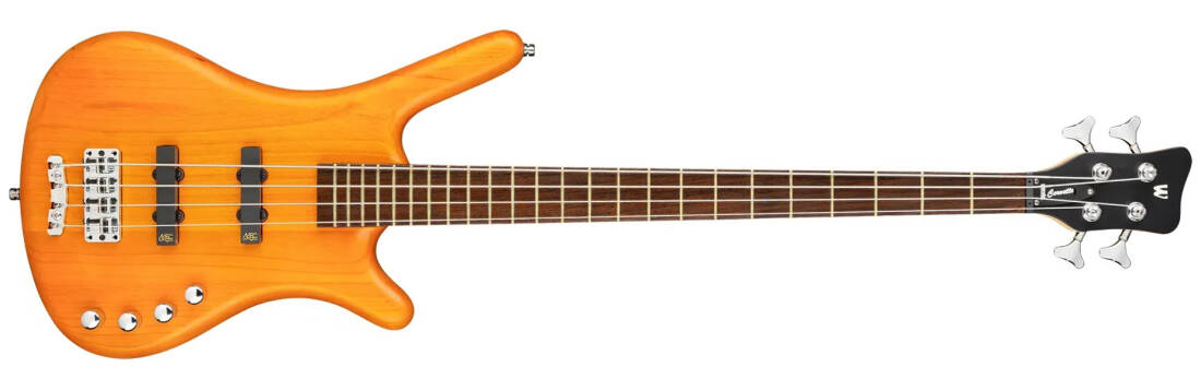 RockBass Corvette Basic 4-String Bass Guitar with Gig Bag - Honey Violin Transparent Satin