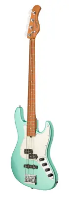MetroExpress 21-Fret Hybrid P/J 4-String Bass with Gigbag - Sage Green Metallic