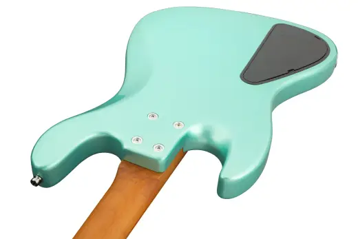 MetroExpress 21-Fret Hybrid P/J 4-String Bass with Gigbag - Sage Green Metallic