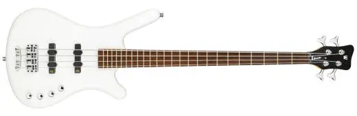 Warwick - RockBass Corvette Basic 4-String Bass Guitar with Gig Bag - Solid White High Polish