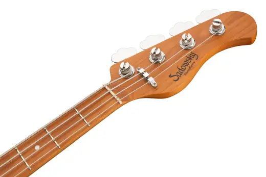 MetroExpress 21-Fret Hybrid P/J 4-String Bass with Gigbag - Candy Apple Orange Metallic