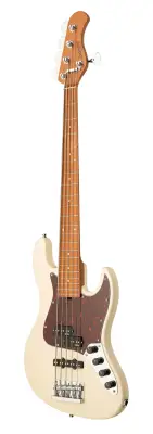 MetroExpress 21-Fret Hybrid P/J 5-String Bass with Gigbag - Olympic White