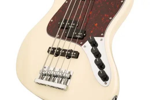 MetroExpress 21-Fret Hybrid P/J 5-String Bass with Gigbag - Olympic White
